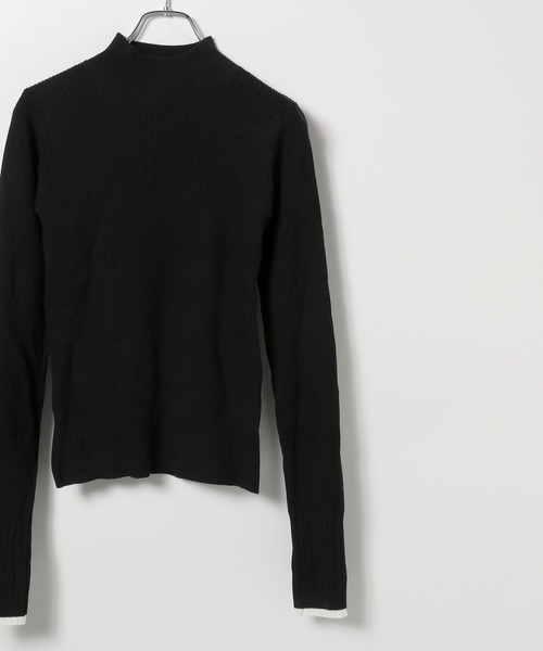 PAGEBOY(ページボーイ)の「バイカラースリーブハイネックニット(ニット/セーター・レディース・ブラウン/ブラック/ライトブルー/オフホワイト/レモンイエロー・FREE)」の16枚目の写真