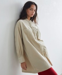 BAYFLOW（ベイフロー）の「[スリット風に開閉可能]コーデュロイシャツチュニック（シャツ/ブラウス）」