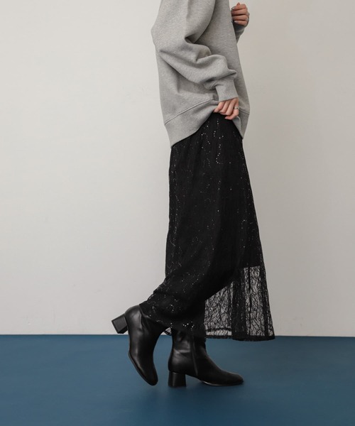 SENSE OF PLACE by URBAN RESEARCH(センスオブプレイスバイアーバンリサーチ)の「2WAYスパンコールスカート(スカート・レディース・アイボリー/ブラック・ONE)」の12枚目の写真