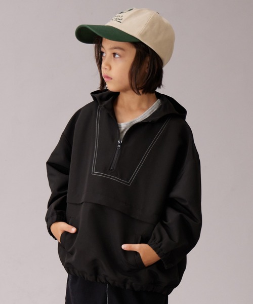 セール】【PAIRMANON STREET】配色ステッチ アノラック フード
