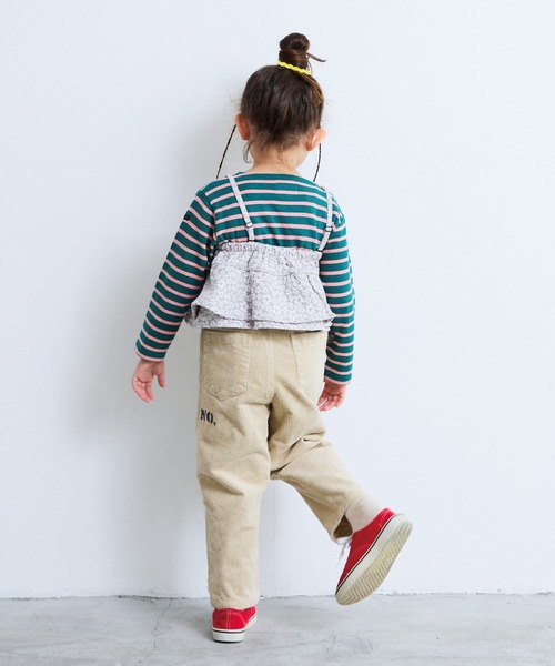 BIG FIELD（ビッグフィールド）の「コールテンプリントパンツ（その他パンツ・キッズ・チャコール/オフホワイト・90/100/110/120/130/140/150）」の6枚目の写真