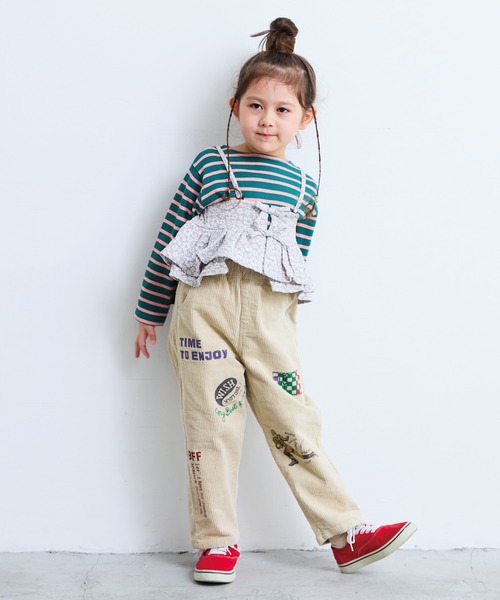 BIG FIELD（ビッグフィールド）の「コールテンプリントパンツ（その他パンツ・キッズ・チャコール/オフホワイト・90/100/110/120/130/140/150）」の8枚目の写真