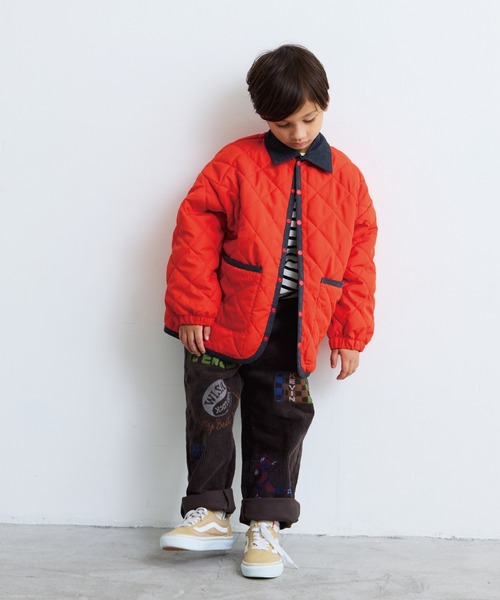 BIG FIELD（ビッグフィールド）の「コールテンプリントパンツ（その他パンツ・キッズ・チャコール/オフホワイト・90/100/110/120/130/140/150）」の13枚目の写真