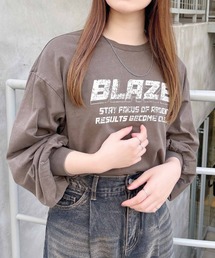 ピグメントプリントロゴロングTシャツ