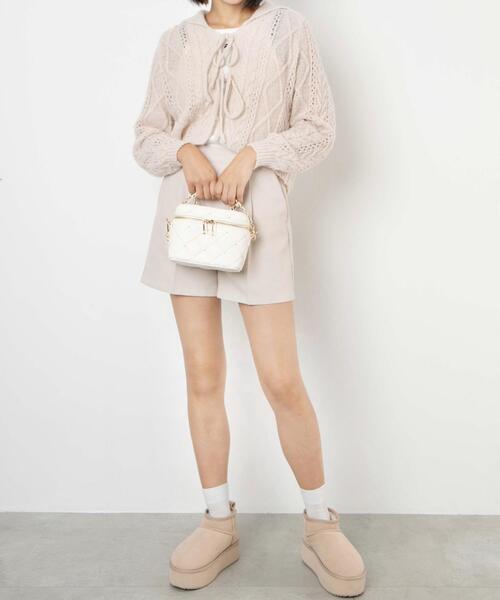 WEGO（ウィゴー）の「WEGO/バニティショルダー（ショルダーバッグ・レディース・ブラック/ホワイト/その他1・FREE）」の7枚目の写真