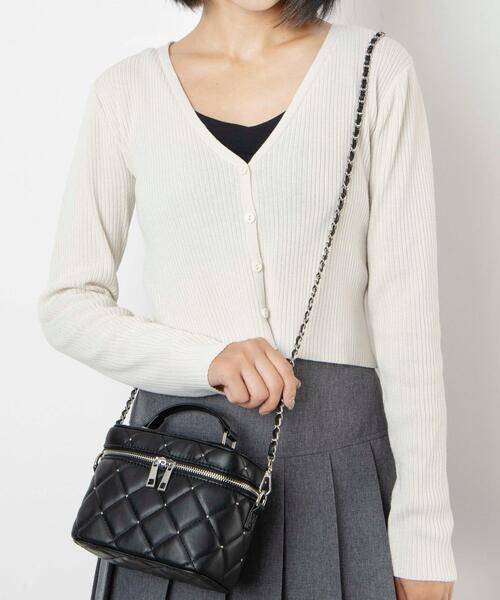 WEGO（ウィゴー）の「WEGO/バニティショルダー（ショルダーバッグ・レディース・ブラック/ホワイト/その他1・FREE）」の8枚目の写真