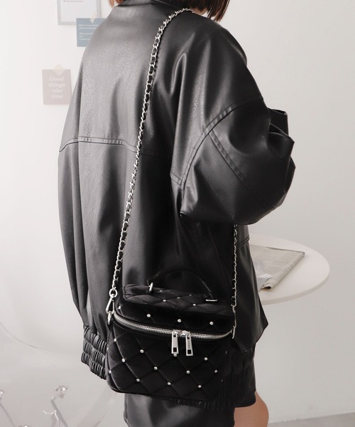 WEGO（ウィゴー）の「WEGO/バニティショルダー（ショルダーバッグ・レディース・ブラック/ホワイト/その他1・FREE）」の22枚目の写真