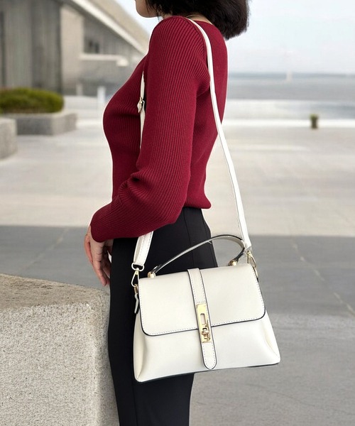 Julia Boutique（ジュリアブティック）の「【毎日ニット】選べるVネック・ハイネック リブニットトップス（ニット/セーター・レディース・ブラック系1/グレー系1/ワイン系1/ネイビー系1/アイボリー系1/イエロー系1/グレー系2/アイボリー系2/ホワイト系1/ホワイト系2/ブラック系2/ワイン系2/ネイビー系2/イエロー系2・ONE）」の21枚目の写真