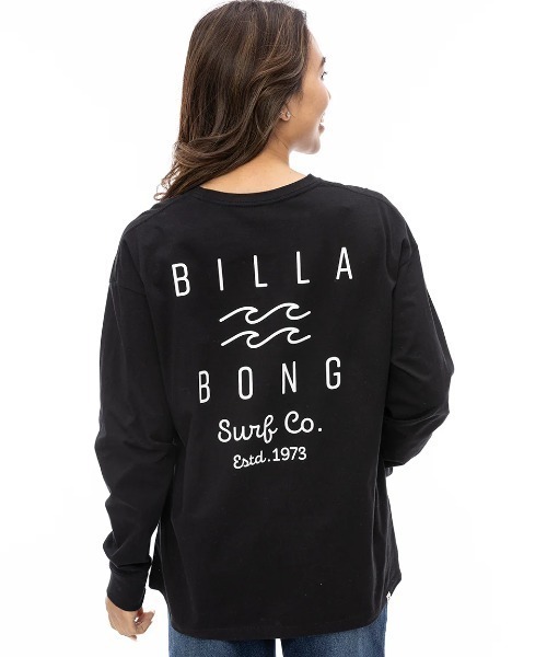 BILLABONG(ビラボン)の「BILLABONG レディース SOFT CLEAN LOGO LOOS ロンT 【2024年秋冬モデル】/ビラボンクリーンロゴロングスリーブTシャツ(Tシャツ/カットソー・レディース・ブラック/ライトブルー/ホワイト・MEDIUM/LARGE)」の6枚目の写真