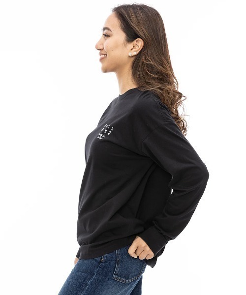 BILLABONG(ビラボン)の「BILLABONG レディース SOFT CLEAN LOGO LOOS ロンT 【2024年秋冬モデル】/ビラボンクリーンロゴロングスリーブTシャツ(Tシャツ/カットソー・レディース・ブラック/ライトブルー/ホワイト・MEDIUM/LARGE)」の7枚目の写真
