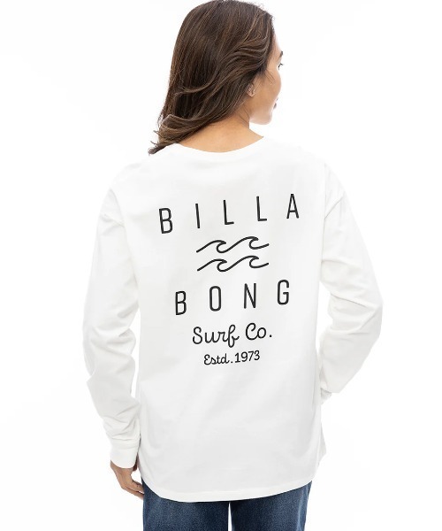 BILLABONG(ビラボン)の「BILLABONG レディース SOFT CLEAN LOGO LOOS ロンT 【2024年秋冬モデル】/ビラボンクリーンロゴロングスリーブTシャツ(Tシャツ/カットソー・レディース・ブラック/ライトブルー/ホワイト・MEDIUM/LARGE)」の4枚目の写真