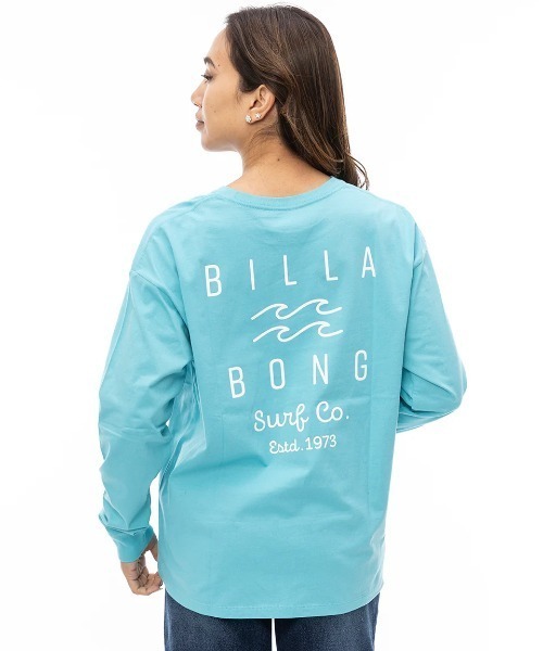 BILLABONG(ビラボン)の「BILLABONG レディース SOFT CLEAN LOGO LOOS ロンT 【2024年秋冬モデル】/ビラボンクリーンロゴロングスリーブTシャツ(Tシャツ/カットソー・レディース・ブラック/ライトブルー/ホワイト・MEDIUM/LARGE)」の8枚目の写真