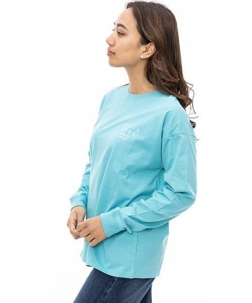 BILLABONG(ビラボン)の「BILLABONG レディース SOFT CLEAN LOGO LOOS ロンT 【2024年秋冬モデル】/ビラボンクリーンロゴロングスリーブTシャツ(Tシャツ/カットソー・レディース・ブラック/ライトブルー/ホワイト・MEDIUM/LARGE)」の9枚目の写真