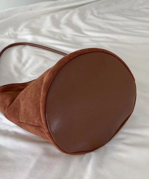 HEILIS（ヘイリス）の「【新色追加】ワンハンドルスエードバケツバッグ / 春 フェイクスウェード ミニバッグ バケツバッグ バケツ型バッグ ブラック レッド ベージュ ブラウン（ハンドバッグ・レディース・レッド/ブラウン/ベージュ/ブラック・FREE）」の22枚目の写真