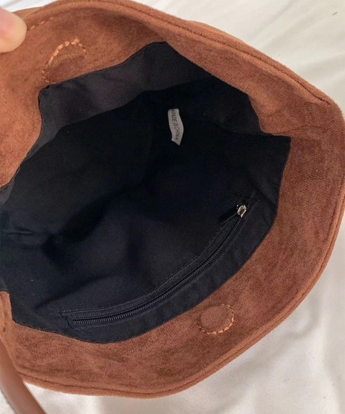 HEILIS（ヘイリス）の「【新色追加】ワンハンドルスエードバケツバッグ / 春 フェイクスウェード ミニバッグ バケツバッグ バケツ型バッグ ブラック レッド ベージュ ブラウン（ハンドバッグ・レディース・レッド/ブラウン/ベージュ/ブラック・FREE）」の20枚目の写真