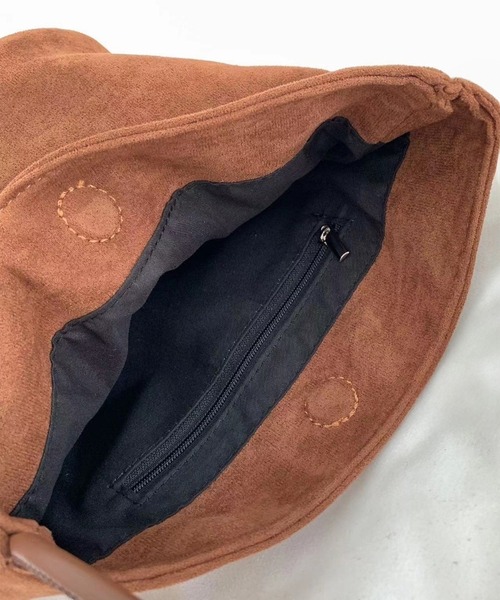 HEILIS（ヘイリス）の「【新色追加】ワンハンドルスエードバケツバッグ / 春 フェイクスウェード ミニバッグ バケツバッグ バケツ型バッグ ブラック レッド ベージュ ブラウン（ハンドバッグ・レディース・レッド/ブラウン/ベージュ/ブラック・FREE）」の21枚目の写真