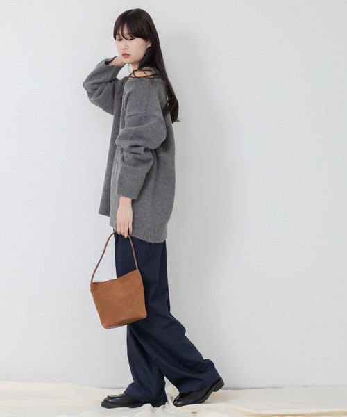 新色追加】ワンハンドルスエードバケツバッグ / 春 フェイク