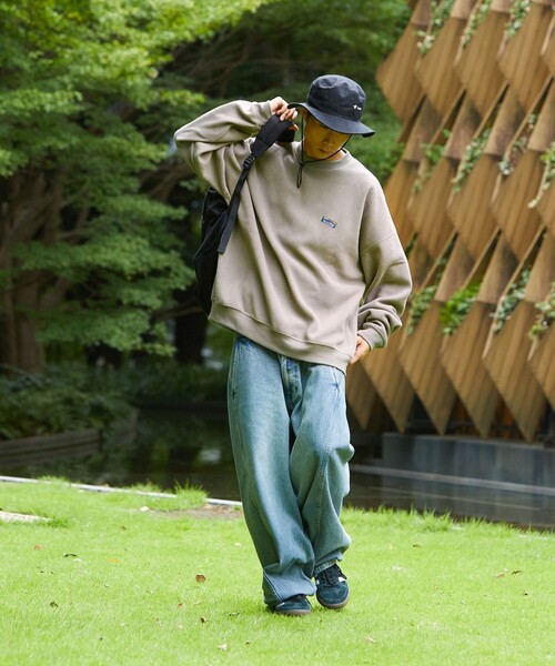 FREAK'S STORE（フリークスストア）の「限定展開 ビッグシルエット クルーネック フリースPO/プルオーバー（Tシャツ/カットソー・メンズ・チャコールグレー/グレー/オリーブ/ブラック/ネイビー/ベージュ・SMALL/MEDIUM/LARGE）」の15枚目の写真