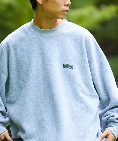 FREAK'S STORE（フリークスストア）の「限定展開 ビッグシルエット クルーネック フリースPO/プルオーバー（Tシャツ/カットソー・メンズ・チャコールグレー/グレー/オリーブ/ブラック/ネイビー/ベージュ・SMALL/MEDIUM/LARGE）」の21枚目の写真