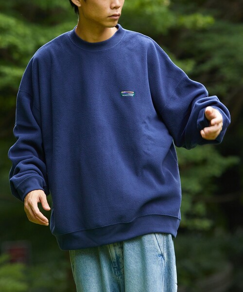 FREAK'S STORE（フリークスストア）の「限定展開 ビッグシルエット クルーネック フリースPO/プルオーバー（Tシャツ/カットソー・メンズ・チャコールグレー/グレー/オリーブ/ブラック/ネイビー/ベージュ・SMALL/MEDIUM/LARGE）」の22枚目の写真