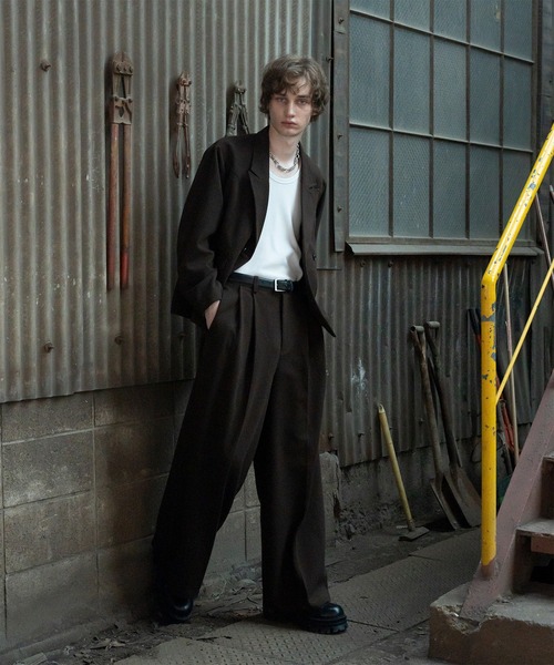 Forte(-)の「West Side Modern Vintage Like Tailored Baggy Pants/ウエストサイドモダンヴィンテージライクテーラードバギーパンツ(スラックス・メンズ・ブラウン/ブラック・MEDIUM/LARGE)」の14枚目の写真