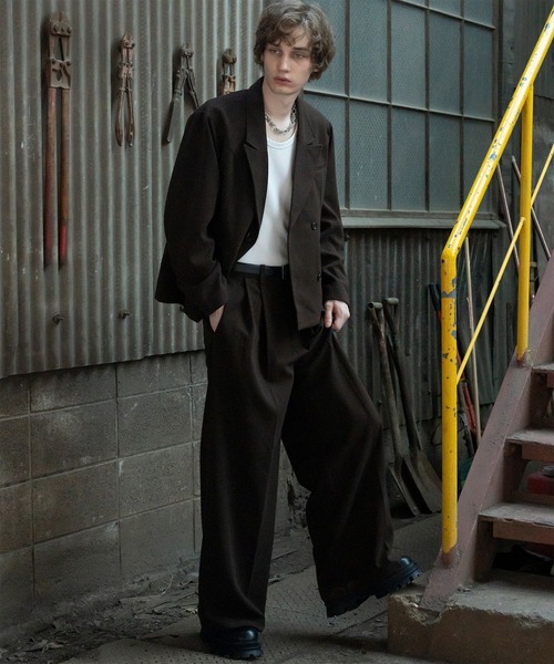 Forte(-)の「West Side Modern Vintage Like Tailored Baggy Pants/ウエストサイドモダンヴィンテージライクテーラードバギーパンツ(スラックス・メンズ・ブラウン/ブラック・MEDIUM/LARGE)」の15枚目の写真