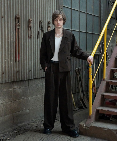 Forte(-)の「West Side Modern Vintage Like Tailored Baggy Pants/ウエストサイドモダンヴィンテージライクテーラードバギーパンツ(スラックス・メンズ・ブラウン/ブラック・MEDIUM/LARGE)」の16枚目の写真