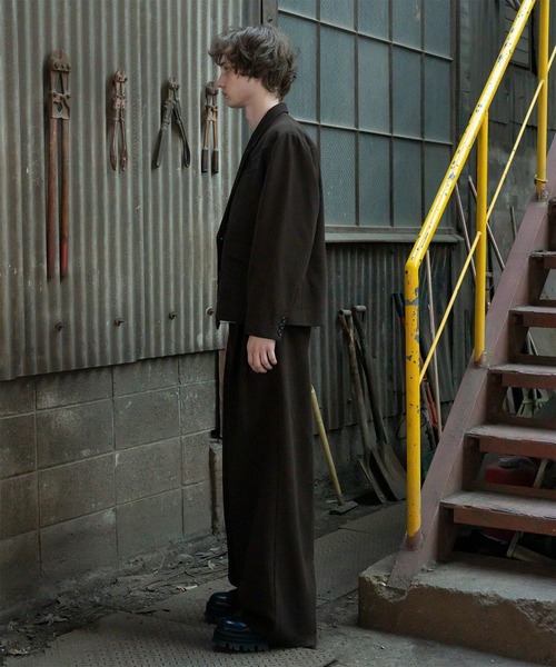 Forte(-)の「West Side Modern Vintage Like Tailored Baggy Pants/ウエストサイドモダンヴィンテージライクテーラードバギーパンツ(スラックス・メンズ・ブラウン/ブラック・MEDIUM/LARGE)」の18枚目の写真