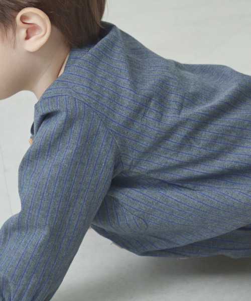 pairmanon（ペアマノン）の「【ベビー】ポケット付き スタンドカラー ロンパース（ロンパース・キッズ・ベージュ/グレー/ブラック・70/80）」の14枚目の写真