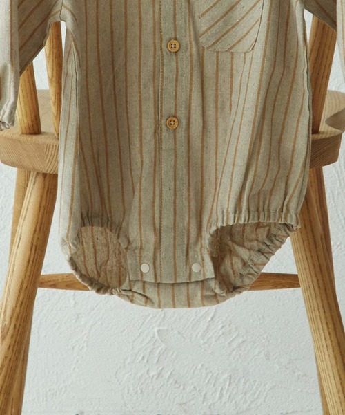 pairmanon（ペアマノン）の「【ベビー】ポケット付き スタンドカラー ロンパース（ロンパース・キッズ・ベージュ/グレー/ブラック・70/80）」の17枚目の写真