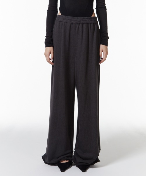 グレー ワイドパンツ スウェット JOSE MOON JOSE MOON スウェットパンツ ジャージ PIGMENT SWEAT PANTS/ピグメント