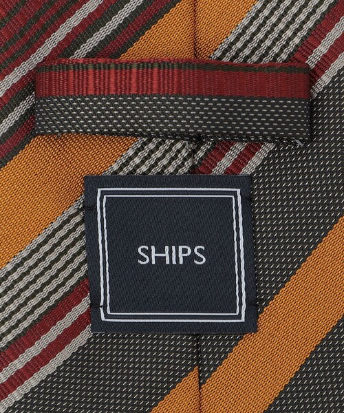 SHIPS（シップス）の「SHIPS: シルク ジャカード マルチ ストライプ ネクタイ（ネクタイ・メンズ・ロイヤルブルー/コバルトブルー/イエロー系その他2/ダークグリーン・1）」の7枚目の写真