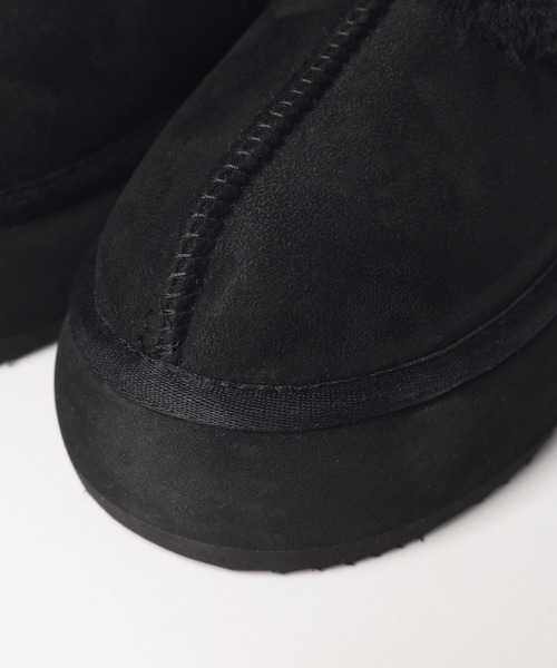 niko and...（ニコアンド）の「オリジナルフェイクファーボアムートンスリッポン（スリッポン・レディース・ブラック/アイボリー/キャメル・MEDIUM/LARGE）」の9枚目の写真