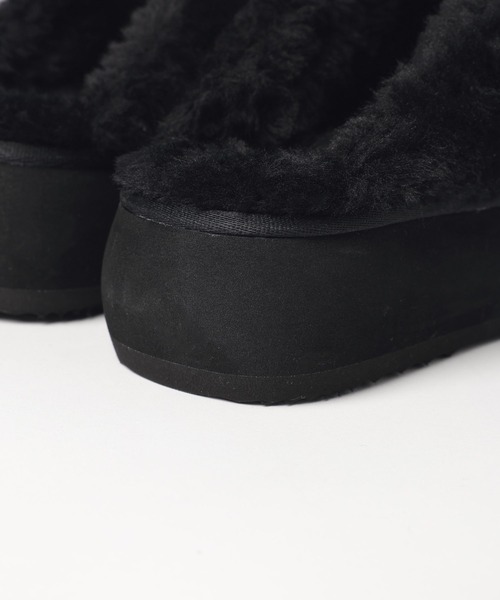 niko and...（ニコアンド）の「オリジナルフェイクファーボアムートンスリッポン（スリッポン・レディース・ブラック/アイボリー/キャメル・MEDIUM/LARGE）」の12枚目の写真