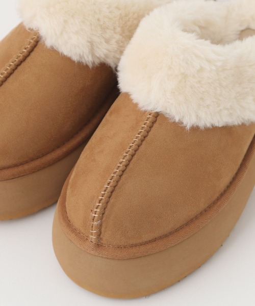 niko and...（ニコアンド）の「オリジナルフェイクファーボアムートンスリッポン（スリッポン・レディース・ブラック/アイボリー/キャメル・MEDIUM/LARGE）」の15枚目の写真