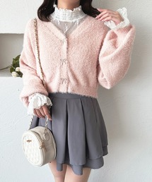 apres jour | 【7色展開】ラメシャギーリボンカーディガン【ZOZOTOWN限定アイテム】(カーディガン/ボレロ)