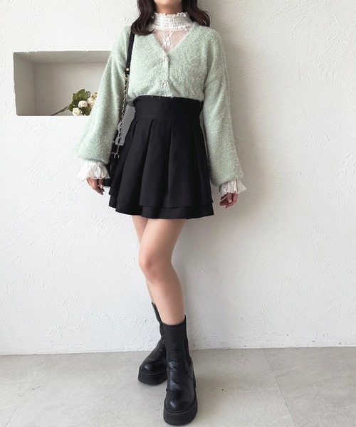 apres jour（アプレジュール）の「【7色展開】ラメシャギーリボンカーディガン【ZOZOTOWN限定アイテム】（カーディガン/ボレロ・レディース・パープル/ホワイト/ピンク/レッド/ブルー/グリーン/イエロー・X-LARGE/フリー）」の19枚目の写真