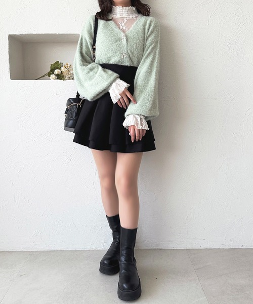 apres jour（アプレジュール）の「【7色展開】ラメシャギーリボンカーディガン【ZOZOTOWN限定アイテム】（カーディガン/ボレロ・レディース・パープル/ホワイト/ピンク/レッド/ブルー/グリーン/イエロー・X-LARGE/フリー）」の20枚目の写真