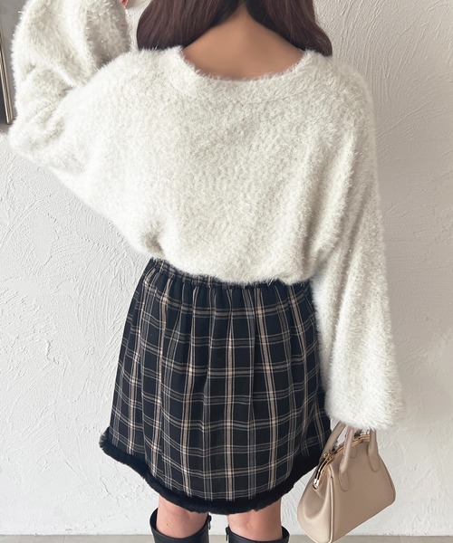 apres jour（アプレジュール）の「【7色展開】ラメシャギーリボンカーディガン【ZOZOTOWN限定アイテム】（カーディガン/ボレロ・レディース・パープル/ホワイト/ピンク/レッド/ブルー/グリーン/イエロー・X-LARGE/フリー）」の12枚目の写真