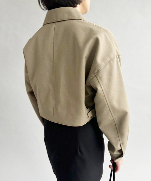 EDIT. FOR LULU（エディットフォールル）の「ギャバジンショートブルゾン（ブルゾン・レディース・ベージュ・FREE）」の19枚目の写真