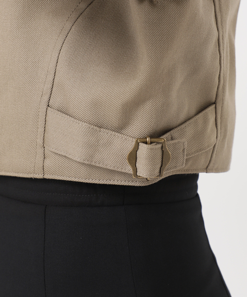 EDIT. FOR LULU（エディットフォールル）の「ギャバジンショートブルゾン（ブルゾン・レディース・ベージュ・FREE）」の5枚目の写真