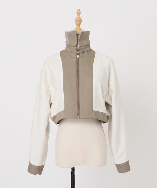 EDIT. FOR LULU（エディットフォールル）の「ギャバジンショートブルゾン（ブルゾン・レディース・ベージュ・FREE）」の7枚目の写真