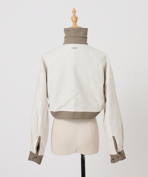 EDIT. FOR LULU（エディットフォールル）の「ギャバジンショートブルゾン（ブルゾン・レディース・ベージュ・FREE）」の8枚目の写真