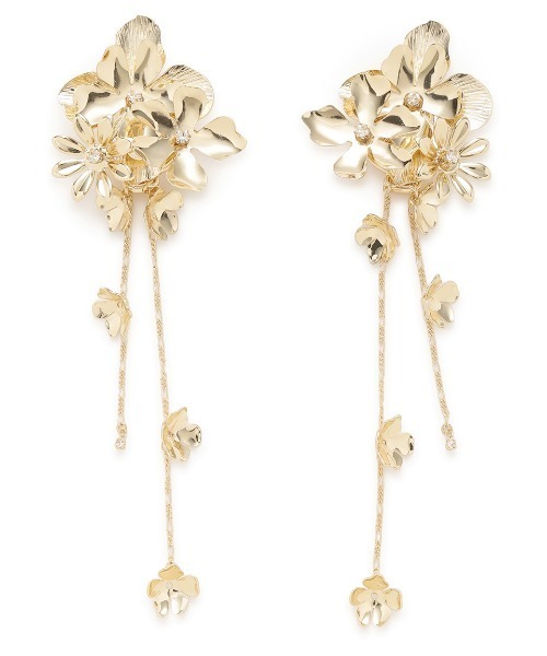 LILY BROWN(リリーブラウン)の「ビッグメタルフラワーピアス(ピアス(両耳用)・レディース・ゴールド/シルバー・FREE)」の2枚目の写真