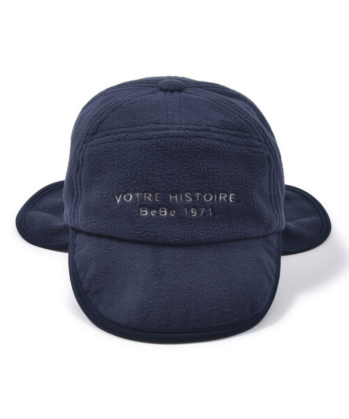 BeBe(ベベ)の「フリースロゴ刺しゅうフライトキャップ(50~54cm)(キャップ・キッズ・ネイビー/グリーン・M/S)」の7枚目の写真