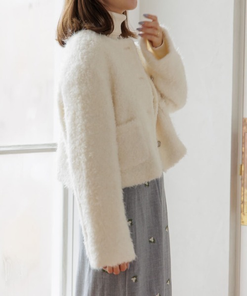 【セール】フラッフィージャケット2（ノーカラージャケット）｜flower（フラワー）