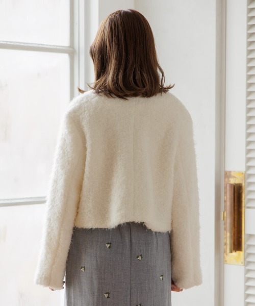 【セール】フラッフィージャケット2（ノーカラージャケット）｜flower（フラワー）