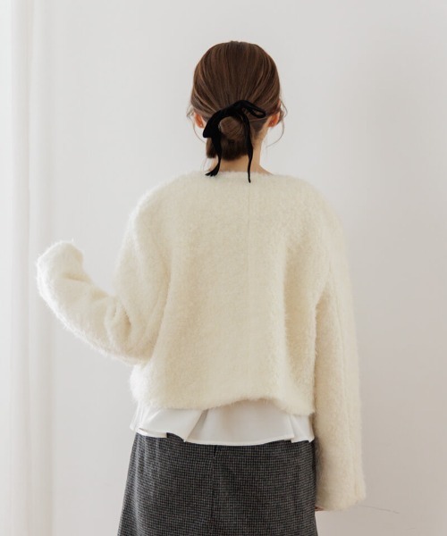 【セール】フラッフィージャケット2（ノーカラージャケット）｜flower（フラワー）