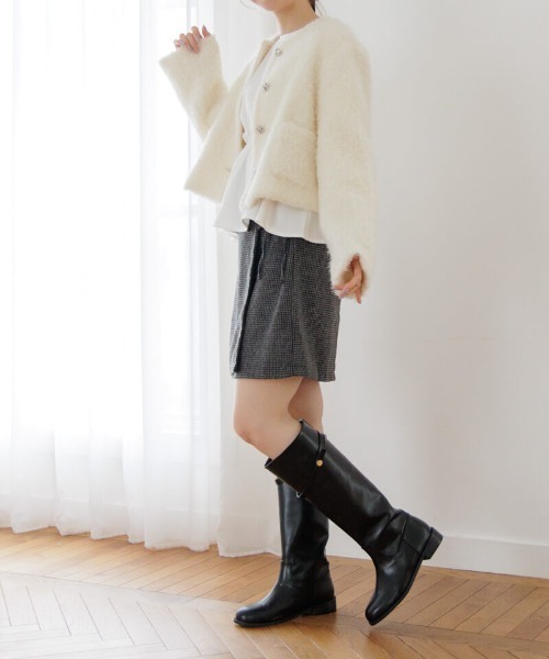 【セール】フラッフィージャケット2（ノーカラージャケット）｜flower（フラワー）