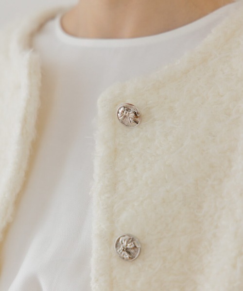 【セール】フラッフィージャケット2（ノーカラージャケット）｜flower（フラワー）